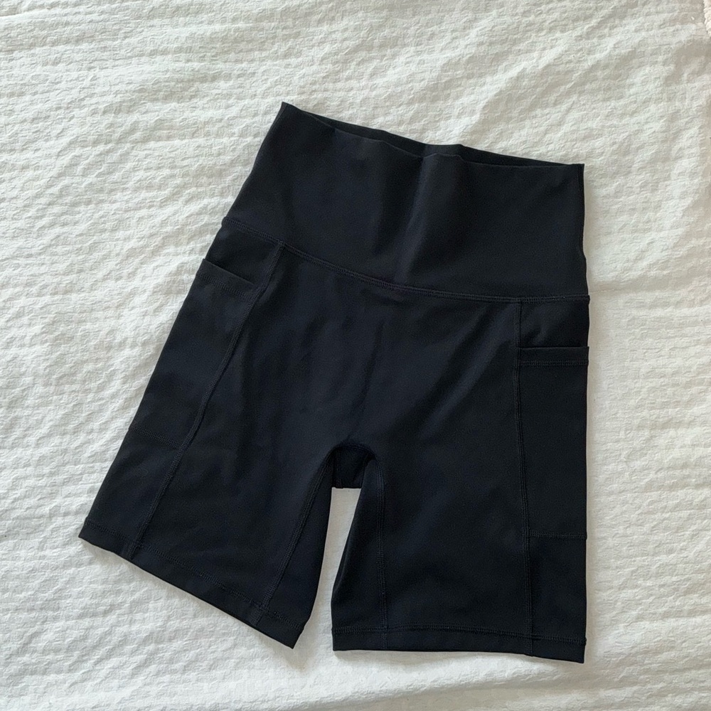 Aerie Black High-Rise Bike Shorts